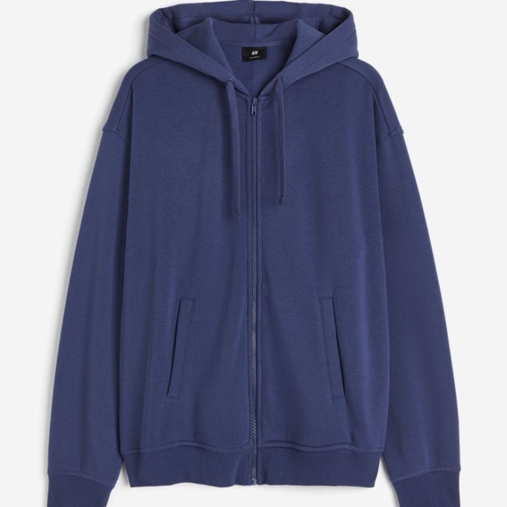 H&M Blue Zip Up Hoodie XL (NWT)